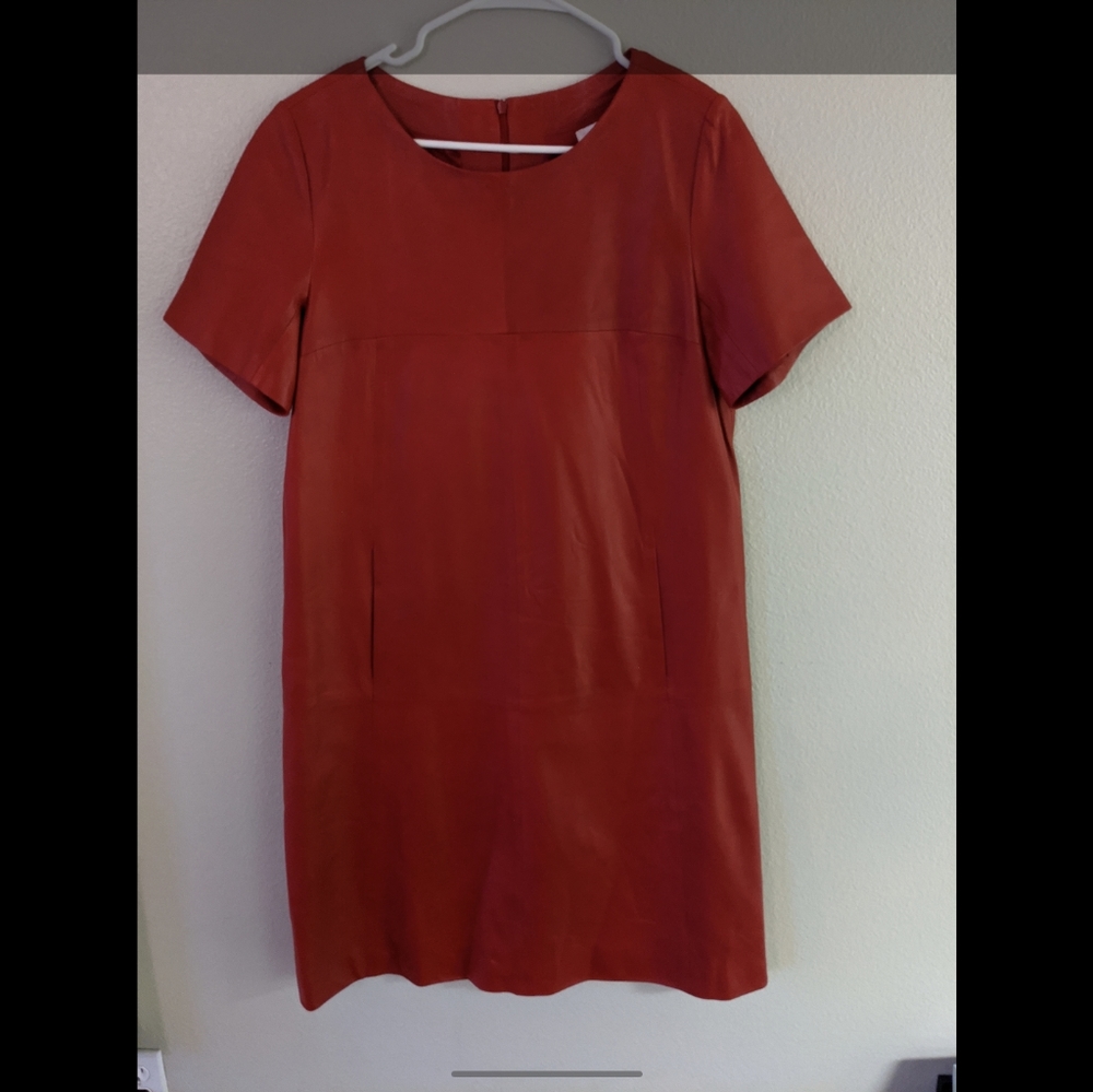 RED LEATHER DRESS! ONE OF A KIND